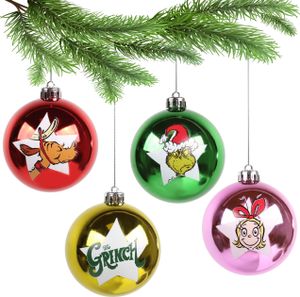 The Grinch Christbaumkugelset, Christbaumschmuck, Kunststoff, 4 Stück