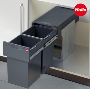 Hailo Einbau Abfallsammler Tandem 2x15l Mülleimer Abfalleimer Mülltrennung