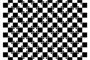 Wallario Poster - Optische Täuschung - Illusion - schwarz weiß II, Kunstdruck Größe: 61 x 91,50 cm