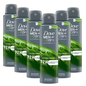 Dove Men+Care advanced Anti-Transpirant Extra Fresh schützt 72 Stunden vor Körpergeruch und Schweiß 150 ml 6 Stück