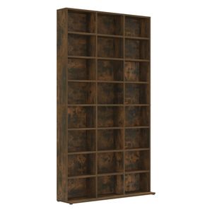 vidaXL Polička na CD Smoked Oak 102x23x177,5 cm odvodený výrobok z dreva