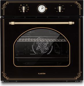 Klarstein Victoria, vstavaná elektrická rúra, 70 l, 50-250 °C, 9 funkcií, časovač, retro rúra, 10 políc, odnímateľné dvierka rúry pre ľahké čistenie, čierna