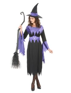 Zauberhafte Hexe Damenkostüm Märchen schwarz-lila