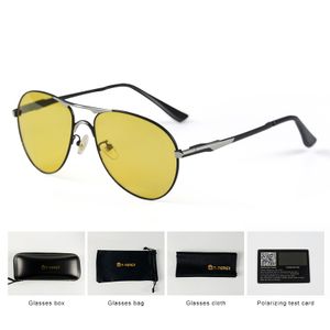 Photochrome Nachtsichtbrille Polarisierte Linse UV400 Metallrahmen Nachtfahrbrille Für Männer Frauen