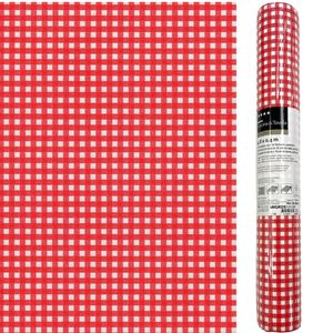 3-IN-1 ROLL Tischläufer und Tischsets Airlaid – Vichy Rot/Weiß kariert – 40 x 480 cm – 6 Rollen