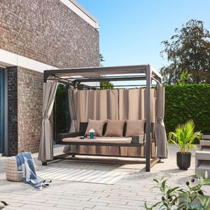 HOME DELUXE Pavillon Gartenliege PROVENCE - 236 x 180 x 210 cm | Doppelliege