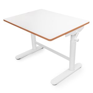 Ručně nastavitelný dětský psací stůl Spacetronik XD v bílé barvě
