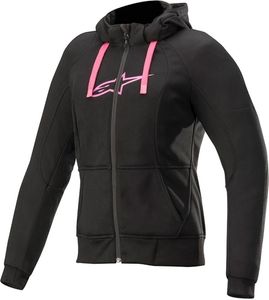 Alpinestars Stella Chrome Sport Damen Motorrad Hoodie (Black/Pink,L)