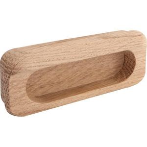 Alles im Griff Griffmuschel Horkos Breite 107mm, Schiebetür Griffmulde aus Holz, Muschelgriff, Eiche roh