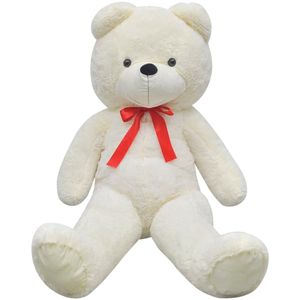 vidaXL Weicher XXL-Plüsch-Teddybär Weiß 135 cm