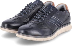 Bugatti Herren Low Sneaker Dunkelblau Glattleder Größe: 40