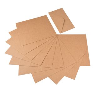 ewtshop® Bastel- & Künstlerbedarf:Scrapbooking & Papierbasteln:Scrapbooking & Karten 100 Umschläge und Faltkarten aus Naturkarton, Jumbo-Set