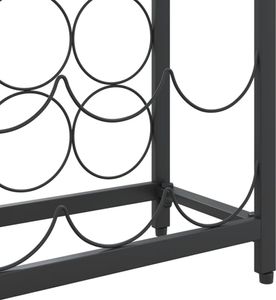 vidaXL Stojan na víno na 57 fliaš čierny 34x18x200 cm kované železo