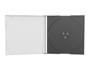 MediaRange BOX22-M, Schmuckschatulle, 1 Disks, Schwarz, Transparent, Kunststoff, 120 mm, 140 mm