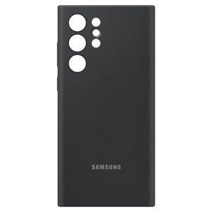 EF-PS908T Silicone Cover für Galaxy S22 Ultra, Schwarz Handyhülle