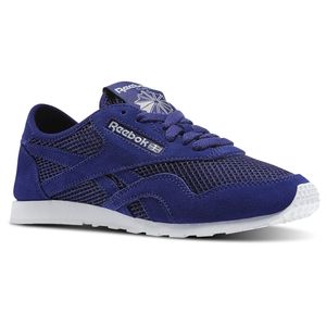 Reebok Classic Nylon Slim Mesh Sneaker Schuhe blau/weiss V71884, Schuhgröße:38 EU