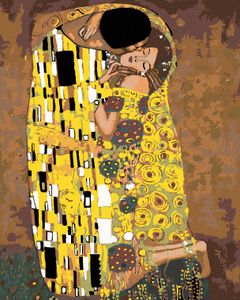Diamondi - Diamond painting - KUSS (Gustav Klimt), 40X50 cm, mit Keilrahmen (bereits gespannt)