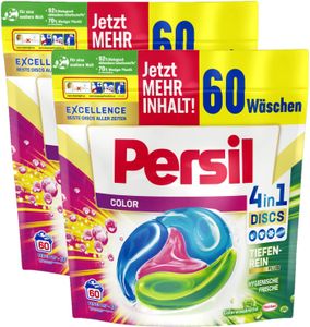Persil Color 4in1 2x60 Waschladungen Colorwaschmittel tiefenrein hygienisch