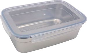 Edelstahl Frischhaltedose 850ml Vorratsdose Brotdose Lunchbox Klickverschluss