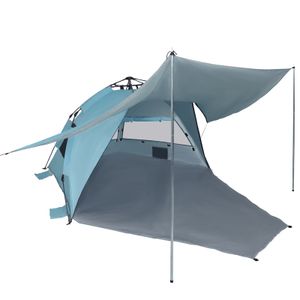 Puluomis Strandmuscheln Strandzelt mit Sonnensegel Pop-up-Zelt mit UV-Schutz 50+, Sekundenzelt Blau, 135 x 150 x 250 cm Puluomis Strandmuscheln Strandzelt mit Sonnensegel Pop-up-Zelt mit UV-Schutz 50+, Sekundenzelt Blau, 135 x 150 x 250 cm