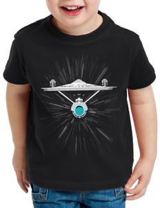 style3 Enterprise Warp T-Shirt für Kinder ncc-1701 trekkie kirk spok, Größe:128