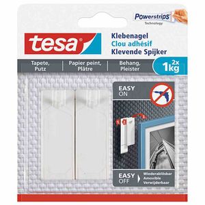 tesa Powerstrips lepicí hřebík na tapety a omítky 1,0 kg 2 hřebíky + 3 pásky