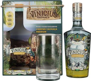 VINICIUS Premium Cachaca Prata 42% Vol. 0,7l in Geschenkbox mit Glas VINICIUS Premium Cachaca Prata 42% Vol. 0,7l in Geschenkbox mit Glas