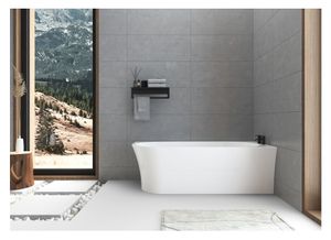 Some | Badewanne - Eckbadewanne - Emma - 170x75x59 cm - Hochglanzweiß - Platzsparend - mit Siphon und Click-Clack Some | Badewanne - Eckbadewanne - Emma - 170x75x59 cm - Hochglanzweiß - Platzsparend - mit Siphon und Click-Clack
