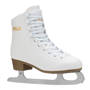 FILA Damen Schlittschuhe Cortina, Eislaufschuhe Größe 40, Kunstlaufschuhe mit Edelstahlkufen, weiß