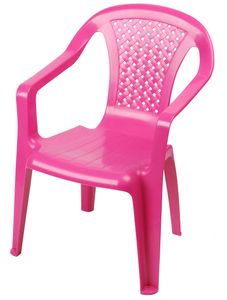 Kinder Gartenstuhl aus Kunststoff - pink - Robuster Stapelstuhl für Kleinkinder - Monoblock Stuhl Kinderstuhl Spielstuhl Sitz Möbel stapelbar