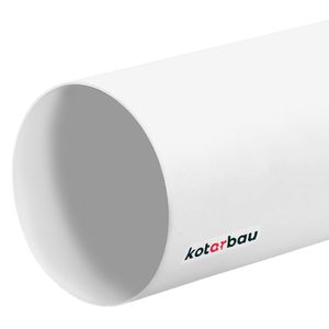 KOTARBAU® Ventilačné potrubie 1500 mm kruhové potrubie ⌀ 150 mm kruhová rúra PVC biela Systém kruhových rúr