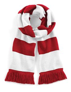 Beechfield Uni šatka Schal Stadium B479 Mehrfarbig Classic Red/White One Size