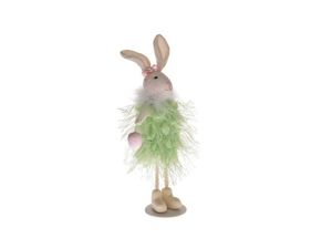Dakls, Textilý veľkonočný zajačik zelený , 20,5 cm, DA-IVA375