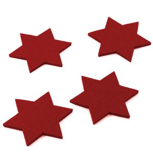 Oblique Unique 4 Filz Untersetzer Sterne Glasuntersetzer Weihnachtsdeko Adventsdeko- rot