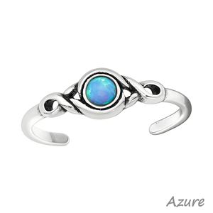 Zehenring Silber 925: Zehring mit Opal Azure