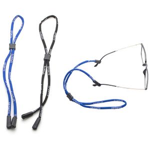 INF Nastavitelné šňůrky na brýle sportovní pásek černá/modrá 2-balení