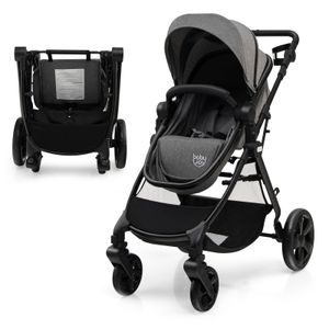 COSTWAY Klappbarer Kinderwagen, Leichter Kinderbuggy mit verstellbarem Verdeck, Rückenlehne & Fußstütze, für Baby 6-36 Monaten