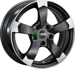 16 Zoll Alufelge DBV TORINO II 7,0x16 5/100 ET38 schwarz matt, poliert Felge 16 Zoll Alufelge DBV TORINO II 7,0x16 5/100 ET38 schwarz matt, poliert Felge