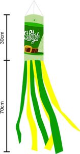 Hängende Flagge, leuchtende Farben, Cartoon-Muster, St. Patrick's Day, dekorative Outdoor-Flagge für Hausgartenpartys