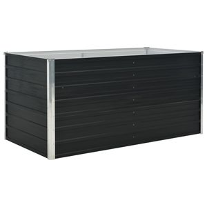 vidaXL Hochbeet Anthrazit 160 x 80 x 77 cm Verzinkter Stahl