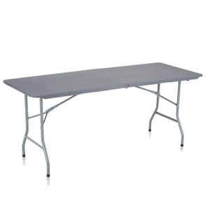 Strattore Bufetový stôl Pivný stôl Kempingový stôl Skladací stôl 180 x 70 x 74 cm - vyrobený z plastu v antracitovej farbe