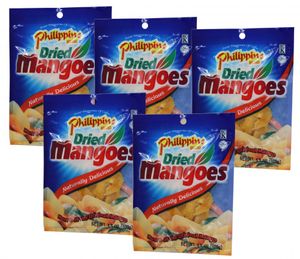 5er Pack Philippine BRAND getrocknete Mangos (5x 100g) | Mango-Streifen | Dried Mangoes