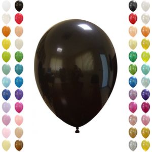 Luftballons ca. 27 cm Naturlatex Ballons, 100 Stück, Standard Schwarz