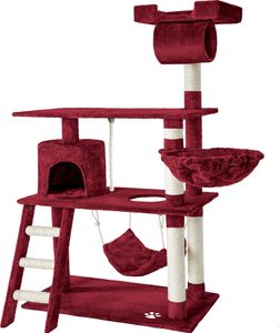 Kratzbaum Marcel 141 cm inklusive Treppe, Spielkordel und Kippschutz