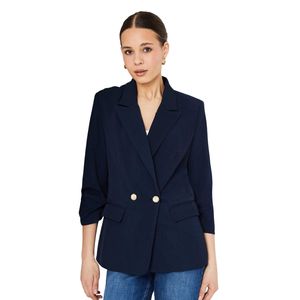 Dorothy Perkins - Blejzr s knoflíky pro ženy DP5699 (44 DE) (Navy Blue)