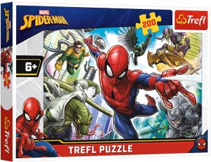 Trefl 13235 Ein geborener Held, Marvel Spiderman Spider-Man 200 Teile, für Kinder ab 6 Jahren Puzzle