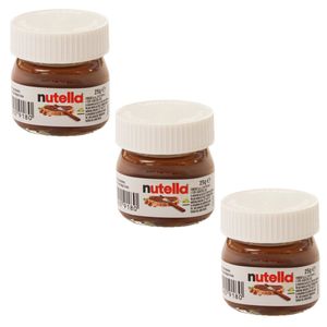 3 x 25g in Miniatur Gläsern nutella Nuss-Nugat-Creme, Brotaufstrich