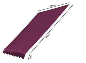 Ersatzdach für Klemmmarkise 300x130cm Bordeaux Balkon Sonnensegel Ersatzbezug