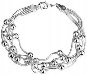 Elegantes Damenarmband Silber Boho-Perlen