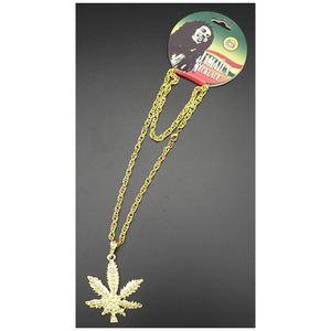 Goldene Marihuana Halskette